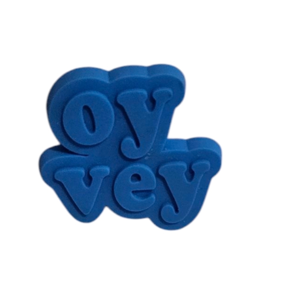 4/$8 Shoe Charm for Crocs - Oy Vey Blue